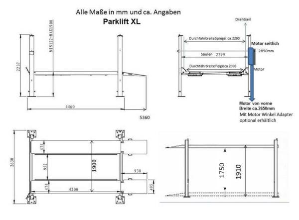 Parklift Steinbock XL 3600 kg
